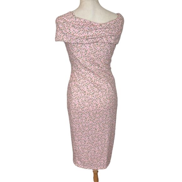 Pinkblush Pink Floral Off the Shoulder Midi Dress Women’s Maternity Small - Picture 3 of 7